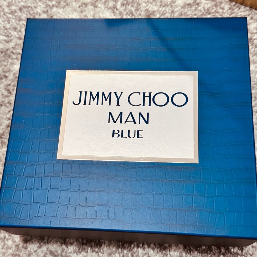 Jimmy Choo Man Blue Textured Storage Box - Picture 3 of 6